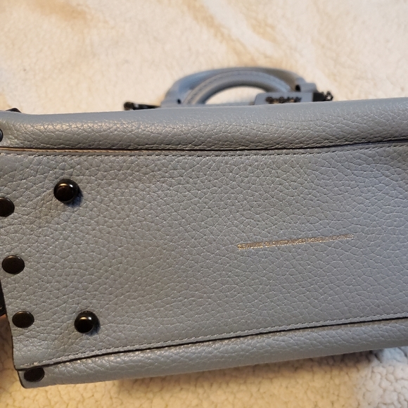 BEAUTIFUL NWT'S COACH ROUGE 25 with RIVETS SHOULDER & HANDBAG Slate Blue SOLDOUT - Picture 6 of 11